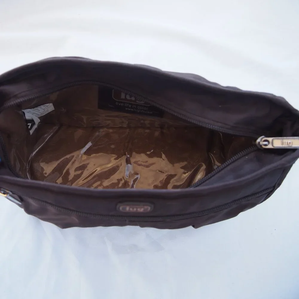 Lug Parasail Brown Cosmetic Case/Crossbody w/Strap,Travel